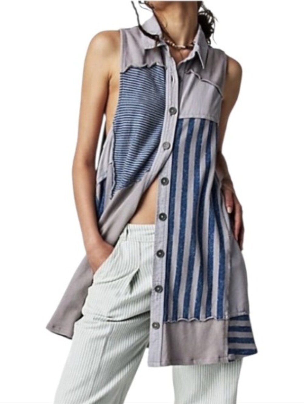 Free People Santana Patchwork Mini Dress